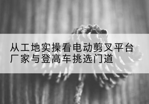 滁州电动剪叉升降平台厂家-从工地实操看电动剪叉平台厂家与登高车挑选门道